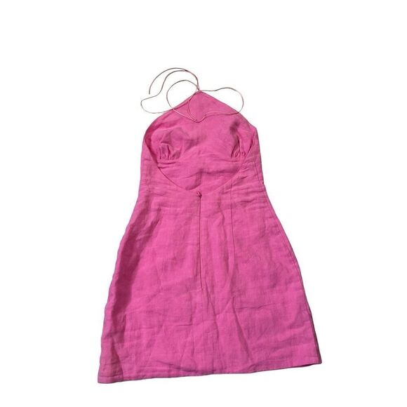 Natalie Rolt Vibrant Pink Halter Mini Dress - Picture 2 of 9